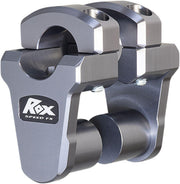 Rox Speed FX Pivoting Handlebar Risers For 1-1/8" Bar Clamps For Honda CRF1100L 50.8mm (2") - Grey
