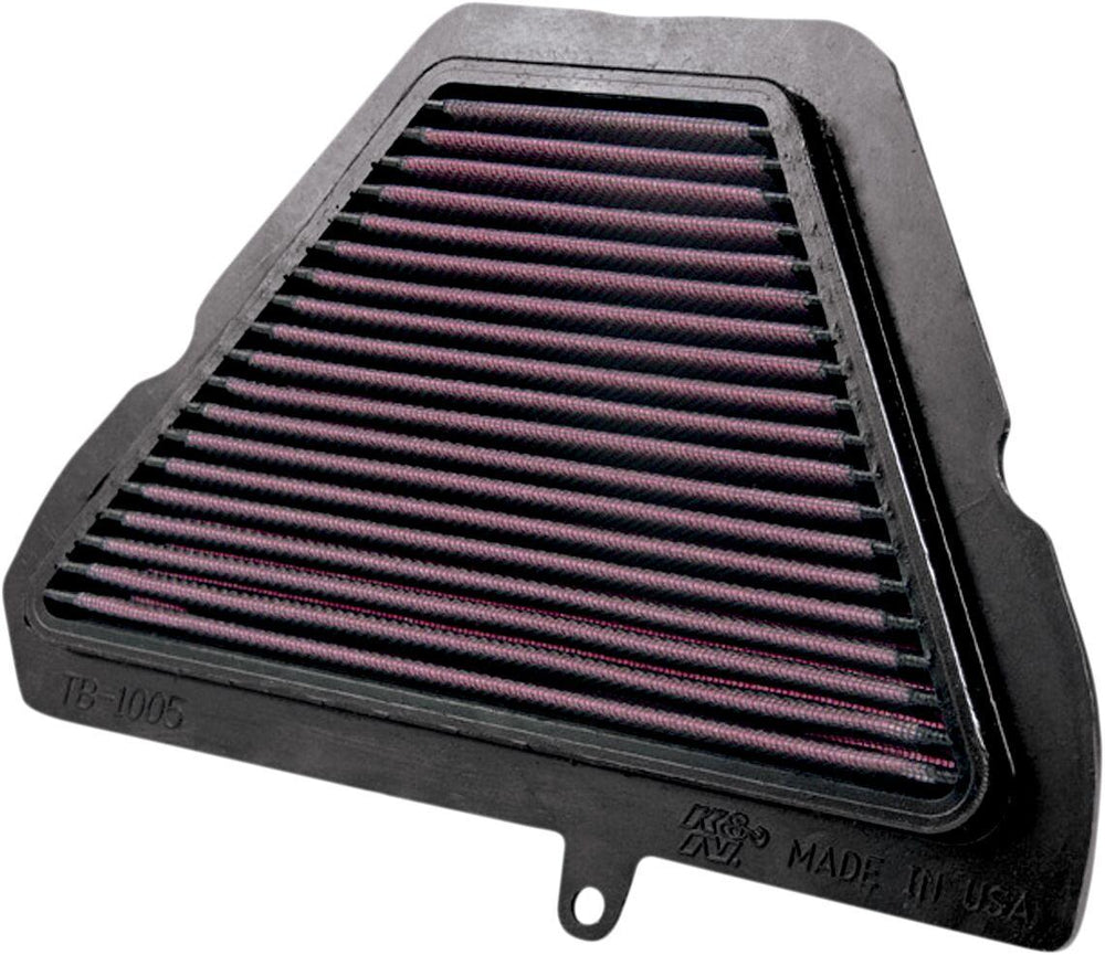 K&N High Flow Air Filter For Triumph Speed Triple 1050 2005-2010 - Black Red