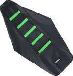 Moose Racing Ribbed Seat Cover For Kawasaki KX125 2003-2005 - Black Cover Green Ribs