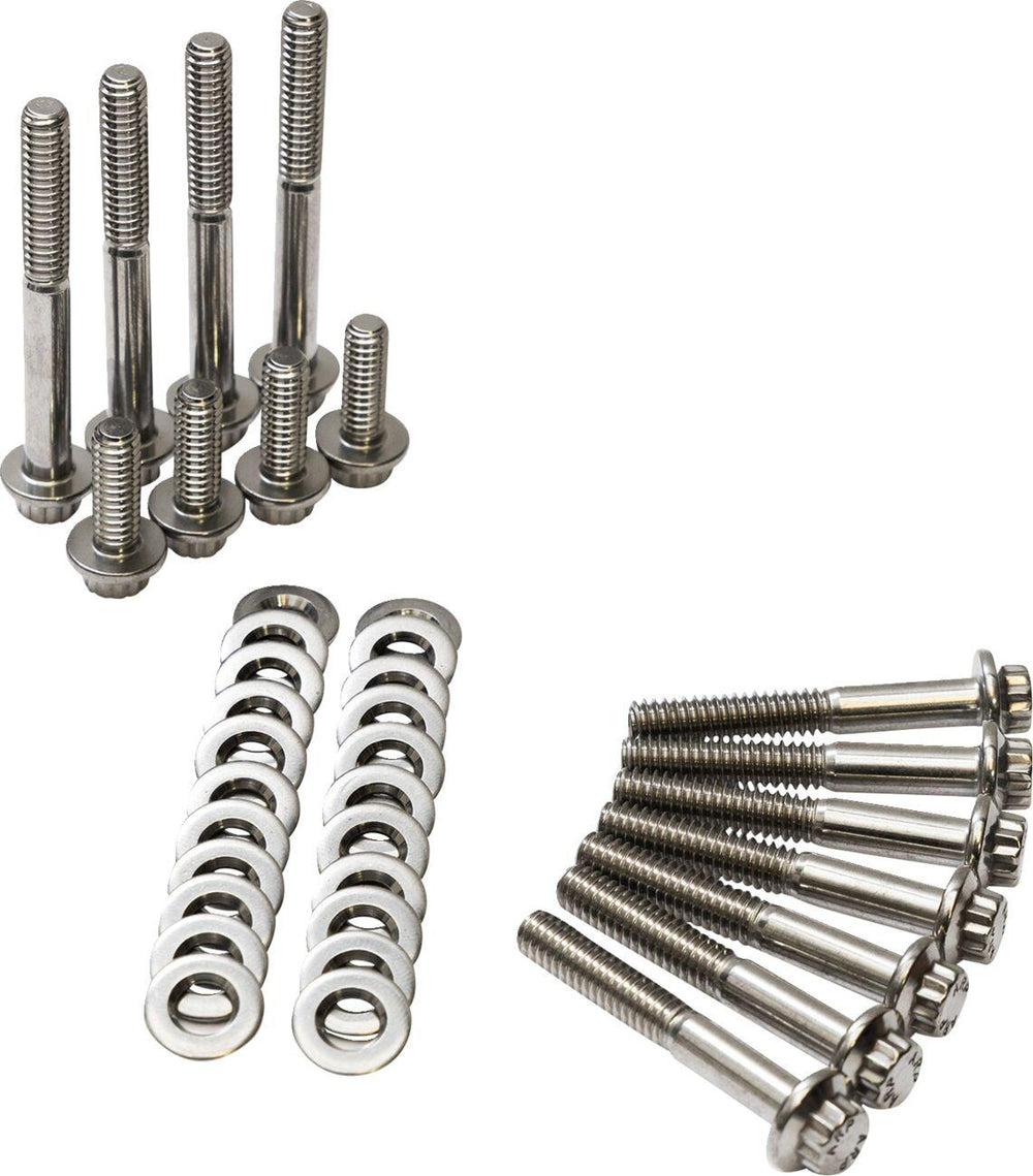 Feuling Parts 12-Point External Primary Transmission Engine Fastener Kit For Harley Davidson XL 1200 C 1996-2003 - Silver