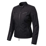 Spada Cafe Flux Ladies Motorcycle Jacket - Stealth Black