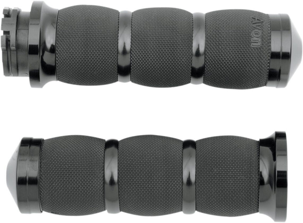 Avon Grips 3-Ring Air Cushioned Grips For Harley Davidson FLD 1690 2012-2013 - Black
