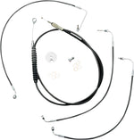 LA Choppers Standard Black Vinyl Handlebar Cable/Brake Hose Kit For Harley Davidson FLDE 1750 ABS 2018-2020 30.5 cm - 35.5 cm (12" - 14") - Black