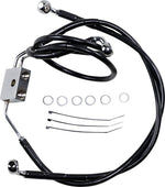 Drag Specialties Extended Length Vinyl Brake Hose Kit For Harley Davidson FXDF 1584 2012 Front - Black