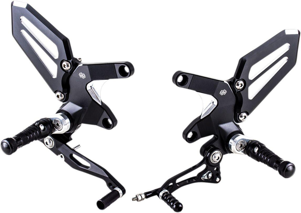 Gilles Adjustable Rearset For Kawasaki Z 900 ABS 2020-2024 - Black/Silver