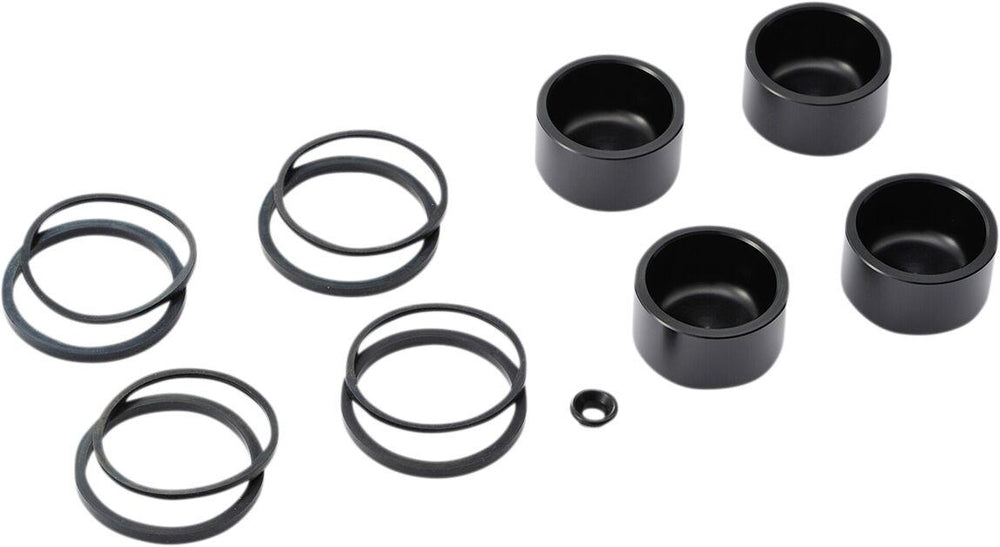 Drag Specialties Caliper Piston Seal Kit For Harley Davidson FLH 1868 2021 Front - Black