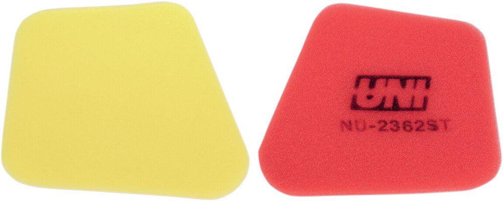 Uni Filter Air Filter For Kawasaki KEF 300 2X4 2000-2002 - Red/Yellow