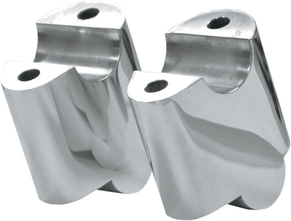 LA Choppers Handlebar Riser Extensions For Harley Davidson FXDB 1584 2008-2012 2" Rise - Chrome
