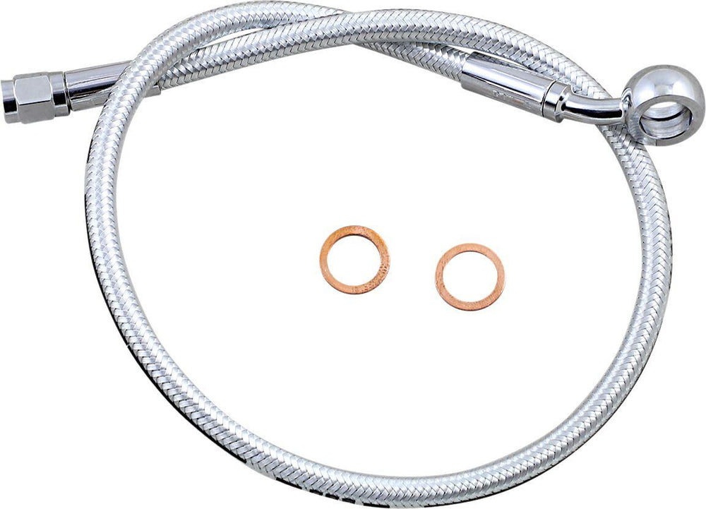 Magnum Shielding Alternate Length Brake Hose For Harley Davidson FXLRS 1868 2020-2021 56cm (22") - Chrome