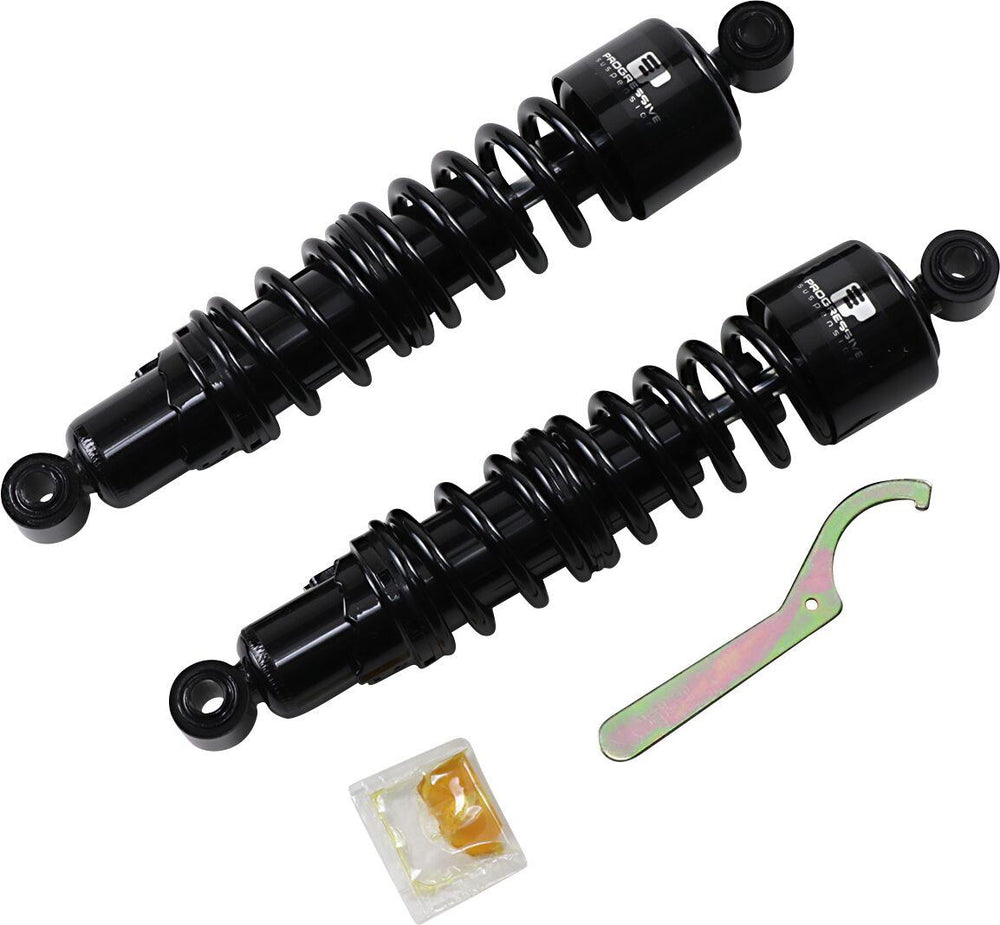 Progressive Suspension 412 Series Shocks For Harley Davidson FXD 1340 1995-1998 343.00 mm (13.50") - Black
