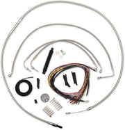 LA Choppers Handlebar Cable/Brake Hose Kit For Harley Davidson FLHR 1690 2014-2015 30.5 cm - 35.5 cm (12" - 14") - Clear-Coated