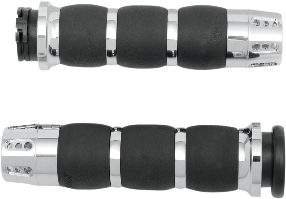 Avon Grips Gatlin Velvet Air Grips For Harley Davidson FLD 1690 2012-2013 - Black Chrome
