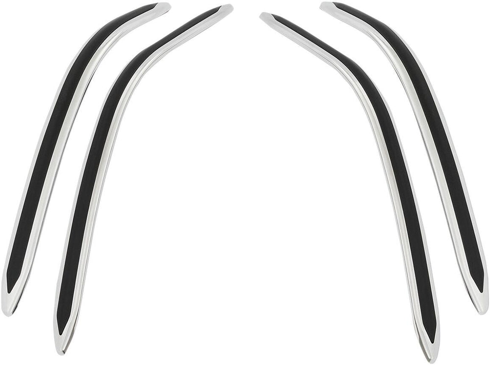 Show Chrome Saddlebag Scuff Strips For Honda GL 1800 2018-2023 - Black/Silver