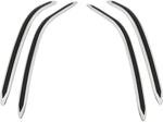 Show Chrome Saddlebag Scuff Strips For Honda GL 1800 2018-2023 - Black/Silver