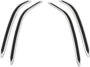 Show Chrome Saddlebag Scuff Strips For Honda GL 1800 2018-2023 - Black/Silver