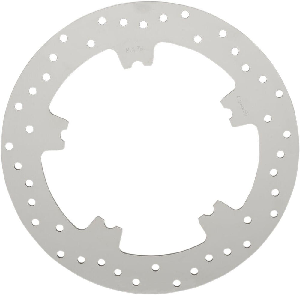 Drag Specialties Stainless Steel Drilled Brake Disc For Harley Davidson FLD 1690 2012-2013 Front - Polished