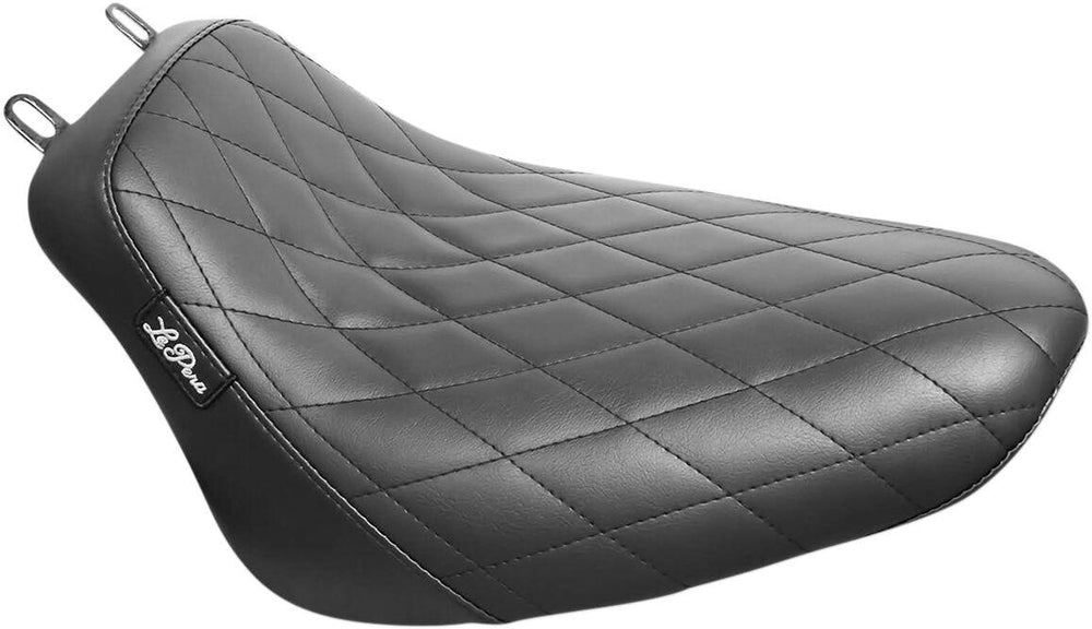 LE Pera Bare Bones Solo Seat For Harley Davidson FLDE 1750 ABS 2018-2020 Diamond Stitch - Black