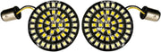 Drag Specialties Front Dual Ring Turn Signal Inserts For Harley Davidson FLSTC1340 1997