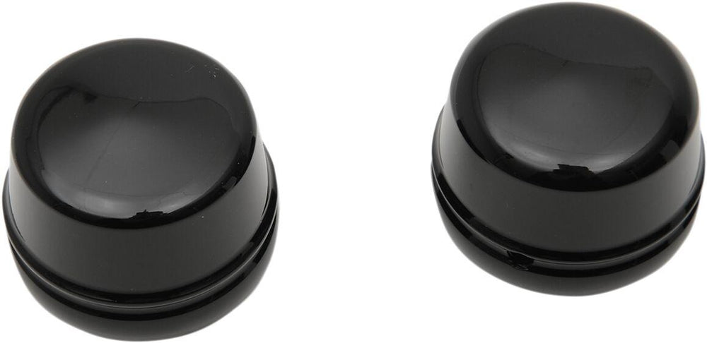 Drag Specialties Axle Caps For Harley Davidson FLHR 1450 2000-2003 Front - Black