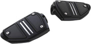 Ciro Twin Rail Foot Rests Without Mount For Harley Davidson FLDE 1750 ABS 2018-2020 - Black/Chrome