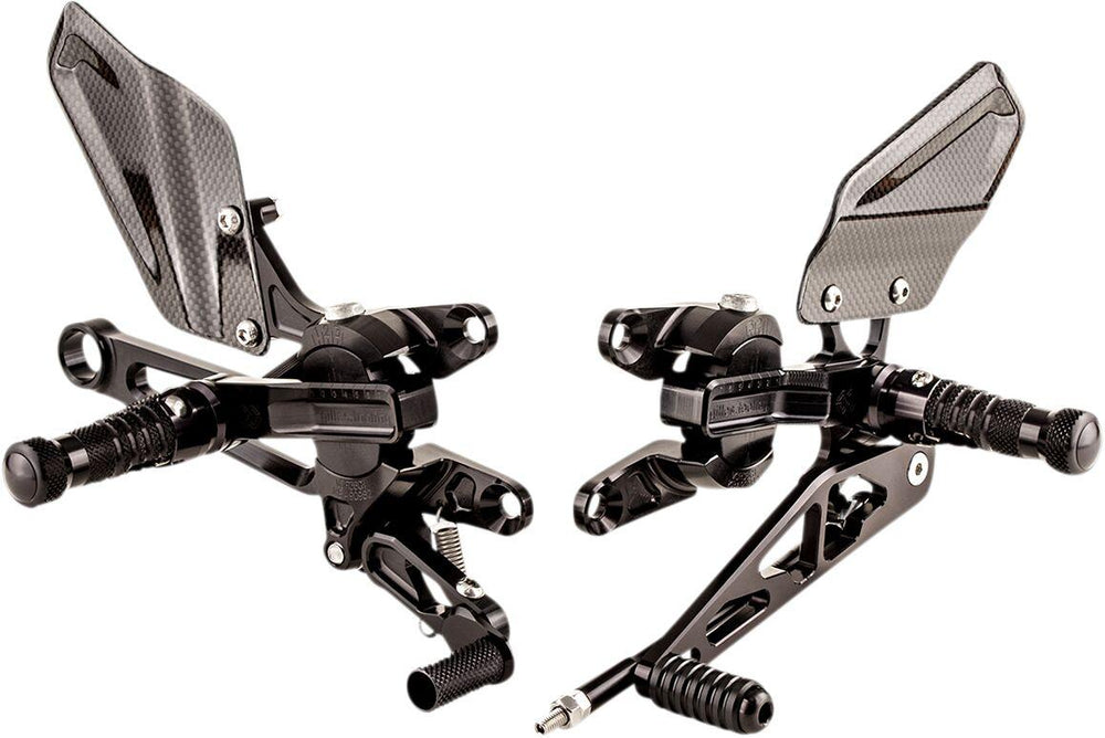 Gilles Adjustable Rearset For Aprilia RSV4 1000 RF ABS 2016-2020 - Black