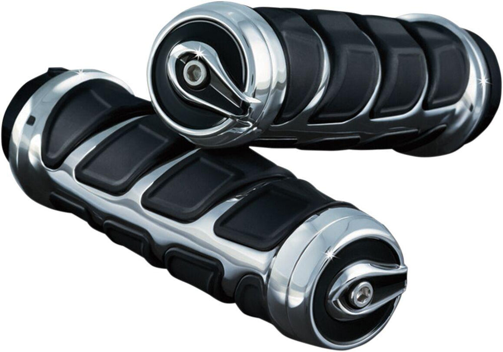 Kuryakyn Kinetic Grips For Harley Davidson XL 1200 C 2018-2020 - Black/Chrome