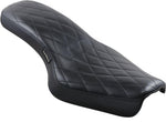 LE Pera Cobra Full-Length Seat For Harley Davidson XL1200C 2004-2020 Diamond - Black