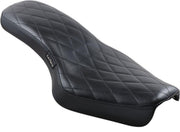 LE Pera Cobra Full-Length Seat For Harley Davidson XL1200C 2004-2020 Diamond - Black