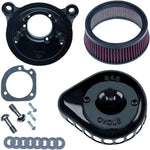 S&S Cycle Mini Teardrop Stealth Air Cleaner Kit For Harley Davidson FLD 1690 2012-2013 - Black