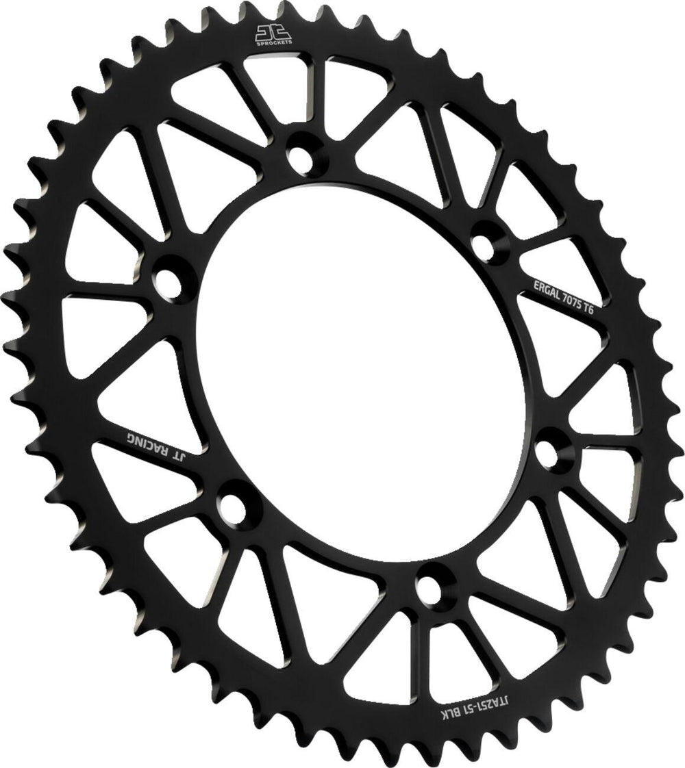 JT Aluminium Sprocket For Yamaha TTR230 2005-2026 Rear 51T - Black