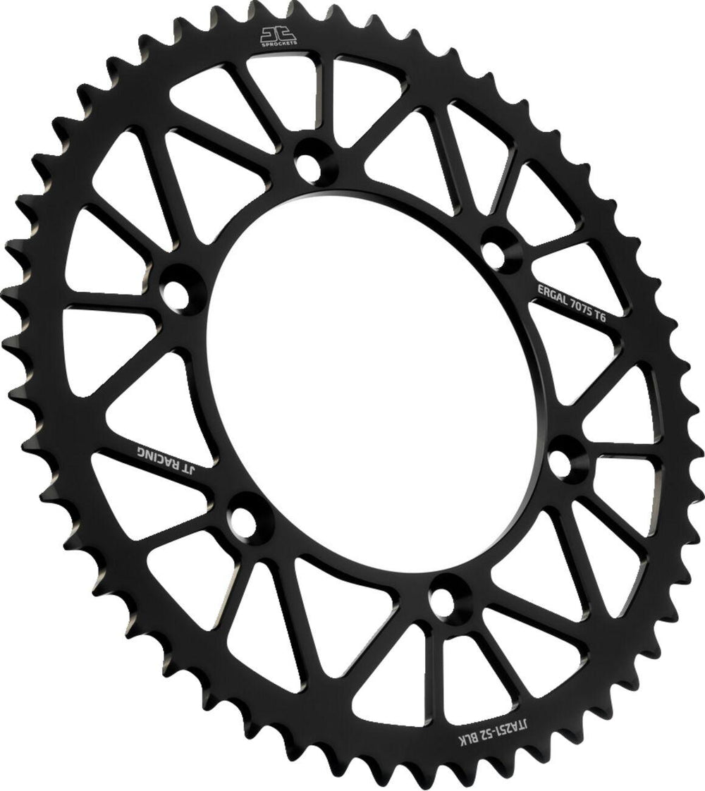 JT Aluminium Sprocket For Yamaha TTR230 2005-2026 Rear 52T - Black