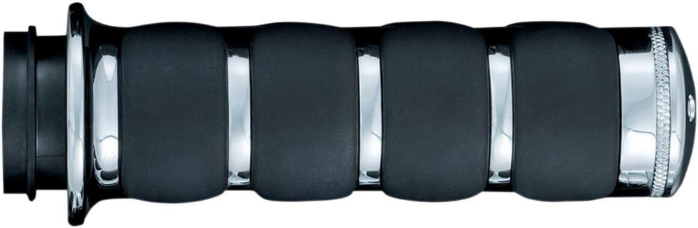 Kuryakyn ISO-Grips for Harley For Harley Davidson FLDE 1750 2018-2020 - Black/Chrome