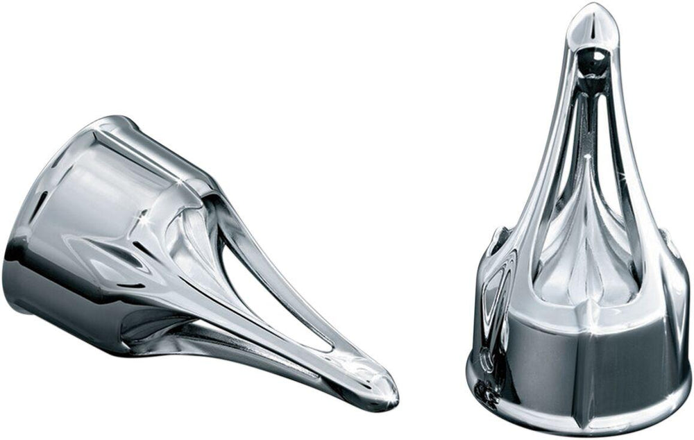 Kuryakyn Roman Axle Nut Covers For Harley Davidson FLD 1690 2012 Front - Chrome