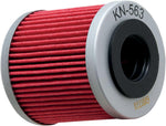 K&N Performance Oil Filter For Derbi GPR 125 4V 2010-2013 - Red Silver