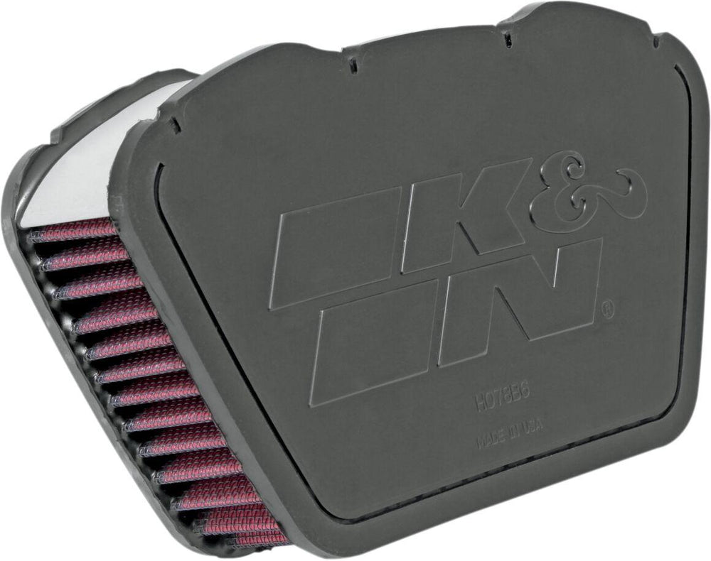 K&N High Flow Air Filter For Yamaha XVS 1300 A 2007-2013 - Black Red