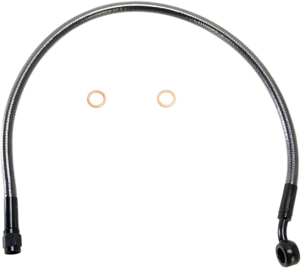 Magnum Shielding Designer Series ABS-Specific Brake Hose Kit For Harley Davidson FLTRK 1868 2020 Front Upper 48.5 cm (19") - Black Black Pearl
