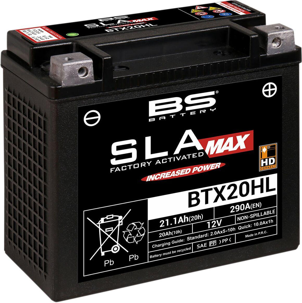 BS Battery SLA Max AGM Battery For Arctic Cat Textron Alterra 450 EFI 4X4 - Black