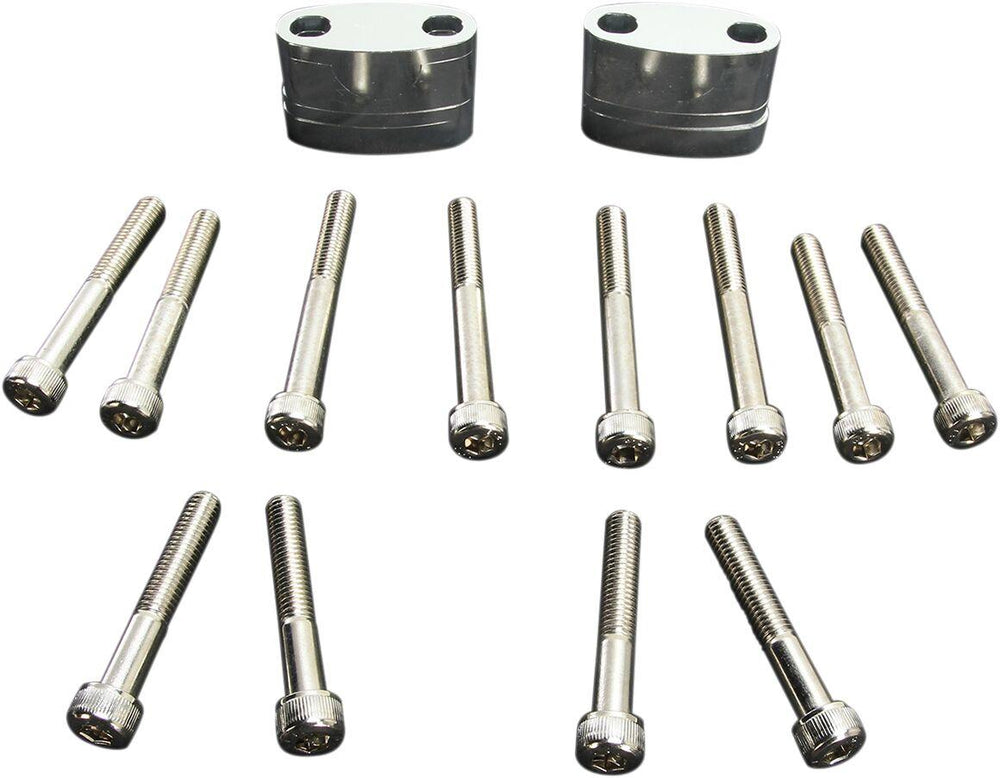 Emgo Aluminium Handlebar Riser Kit 25.4 mm (1") - Polished