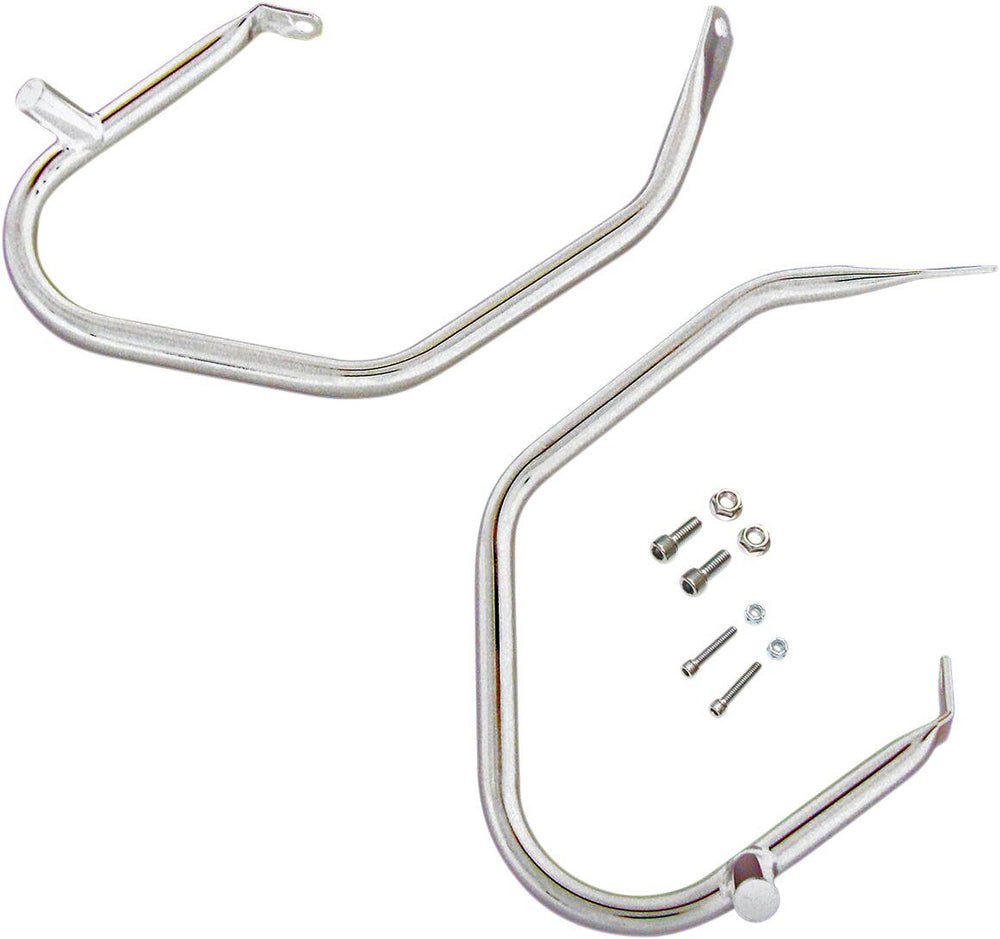 Drag Specialties Low-Profile Saddlebag Guards For Harley Davidson FLHR 1584 - Chrome