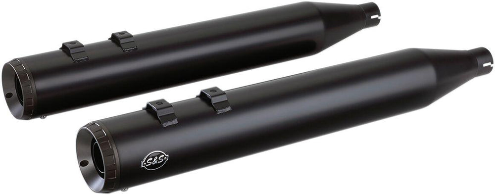S&S Cycle Grand National  Silencers For Harley Davidson FLHR 1450 1999-2003 - Black