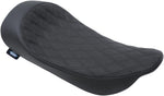 Drag Specialties EZ-On Mount Low-Profile Black Stitching Solo Seat For Harley Davidson FLHR 1340 1997-1998 - Black