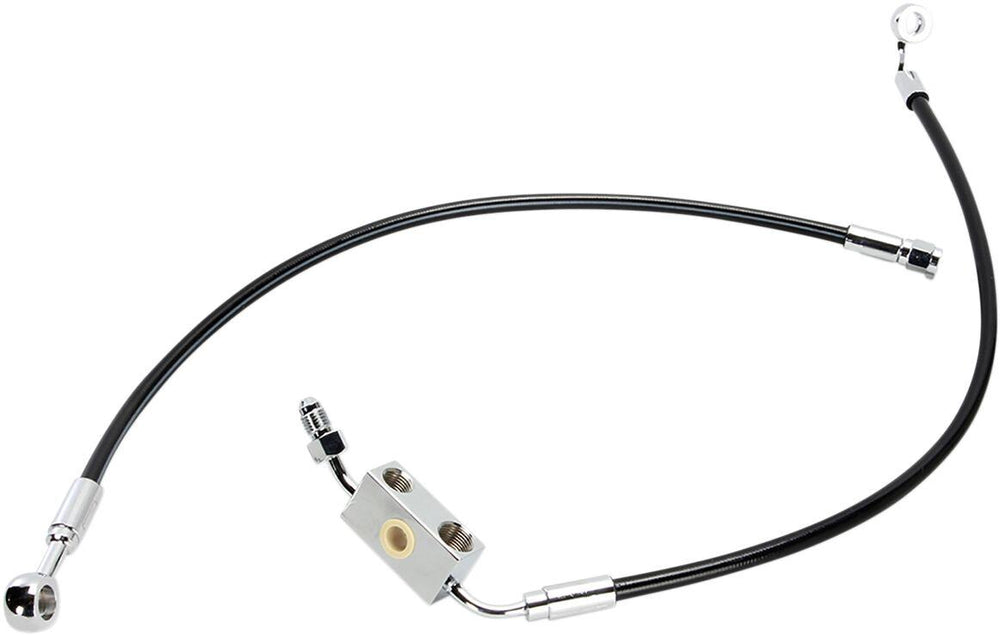Magnum Shielding EXtreme Response Front Brake Hose Kit for ABS For Harley Davidson XL 1200 T Front 42 cm (16-1 2") 63.5 cm (25") - Black Chrome