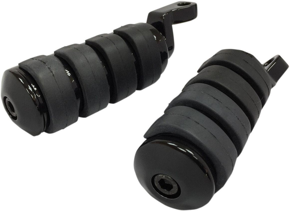 Drag Specialties Soft Ride Foot Pegs For Harley Davidson FXCW 1584 2008-2009 - Black
