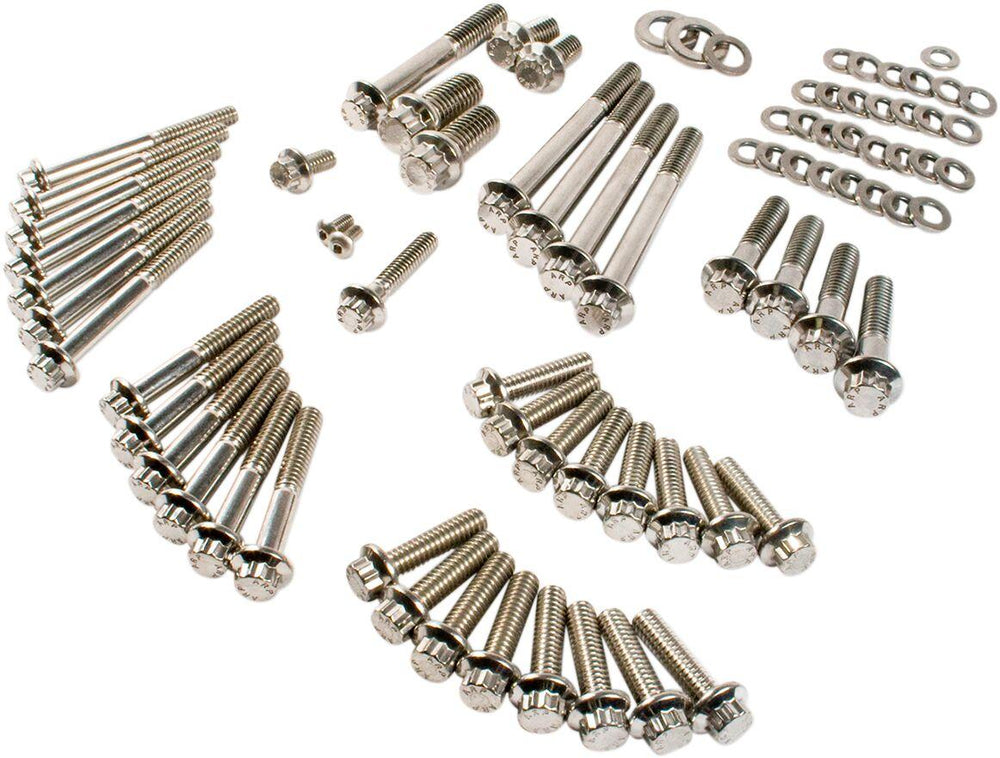 Feuling Parts 12-Point External Engine Fastener Kit For Harley Davidson XL 1200 C 2004-2019 - Silver
