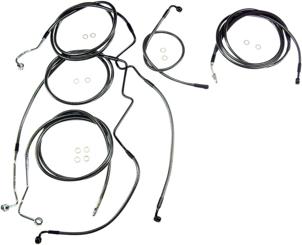 Magnum Shielding  Pearl Designer Handlebar Cable Install Kit For Harley Davidson FLHT 1750 2019-2020 25.5cm (10") - Black