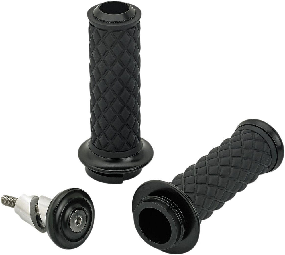 Biltwell Alumicore Grips For 25.4 mm (1") Handlebars - Black