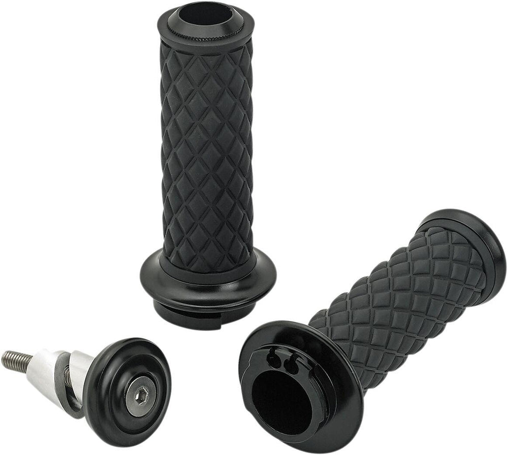 Biltwell Alumicore Grips For 25.4 mm (1") Handlebars - Black