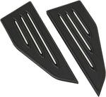Show Chrome Commander Passenger Board Inserts For Honda GL 1800 2018-2023 - Black/Chrome
