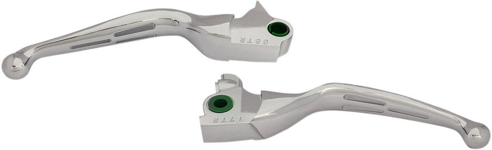 Drag Specialties Slotted Wide Blade Lever Set For Harley Davidson FLHTCUTG 1750 2017-2018 - Chrome