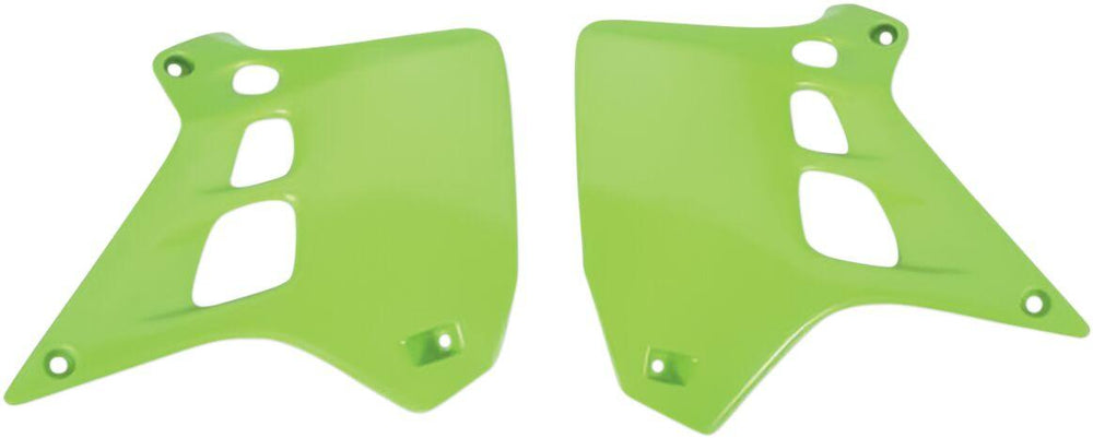 UFO Radiator Scoops For Kawasaki KX250 1990-1991 - KX Green